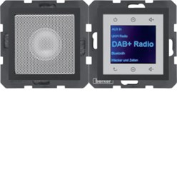 Radio Touch met luidspreker DAB+, berker S.1/B.3/B.7 antraciet mat